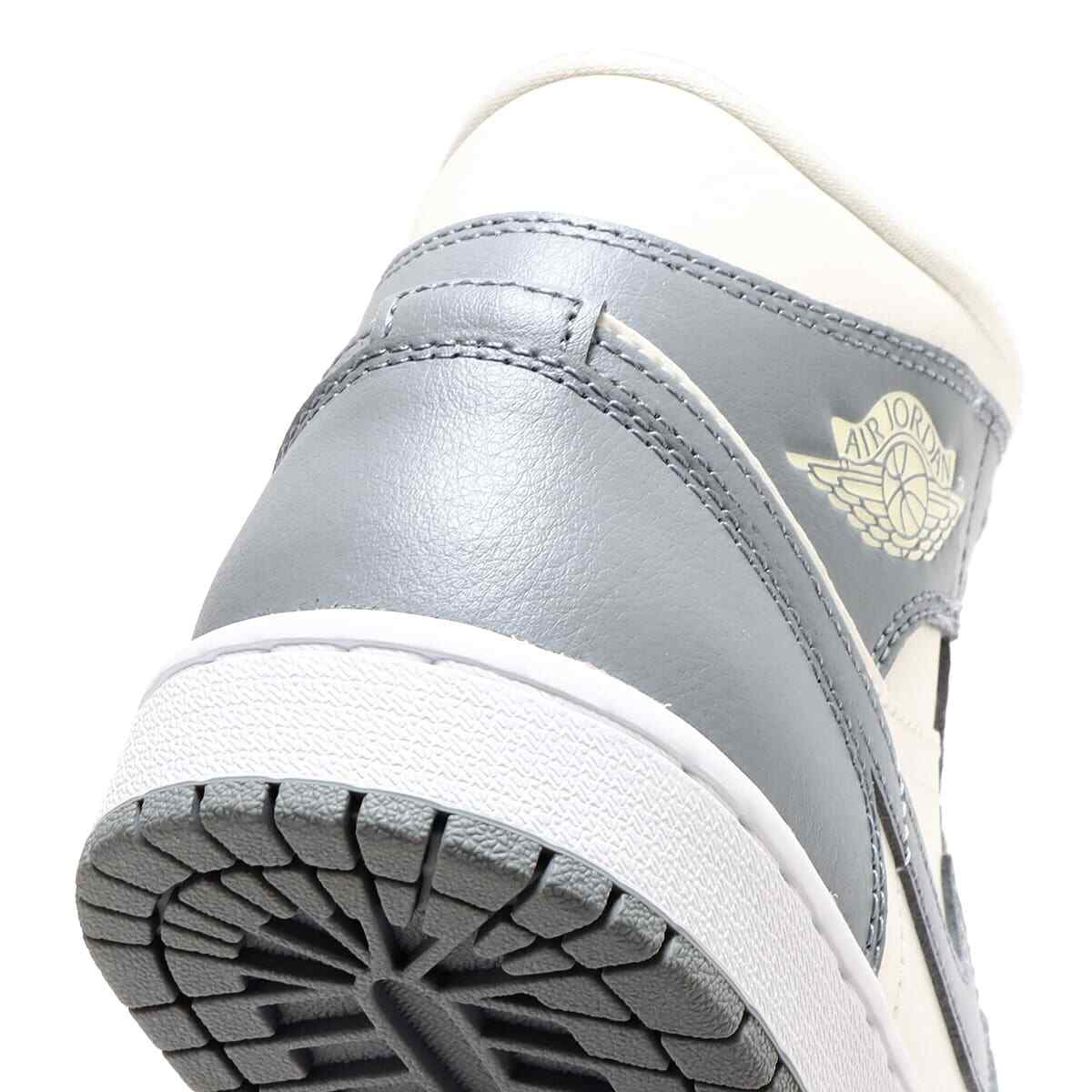 Pre-owned Nike Wmns Air Jordan 1 Mid Grey Sail Bq6472-115 Us W6.5 - 12