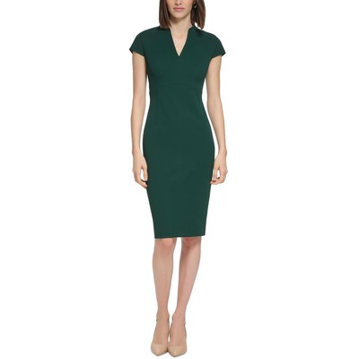 Calvin Klein Womens Green Work day wear Business Mini Dress Petites 4P BHFO 1329