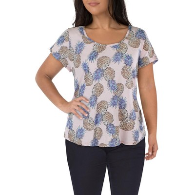 

Женская розовая футболка с короткими рукавами Lucky Brand Top Plus  BHFO 8587, Розовый