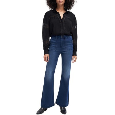 

7 For All Mankind Женские синие джинсовые брюки с высокой посадкой Bootcut  BHFO 0698, Blue, 7G701354