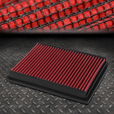 ДЛЯ 10-11 PEUGEOT 307 CC SW КРАСНАЯ МНОГОРАЗОВАЯ/ПРОЧНАЯ ПАНЕЛЬ ВПУСКА ВОЗДУШНОГО ФИЛЬТРА ДВИГАТЕЛЯ