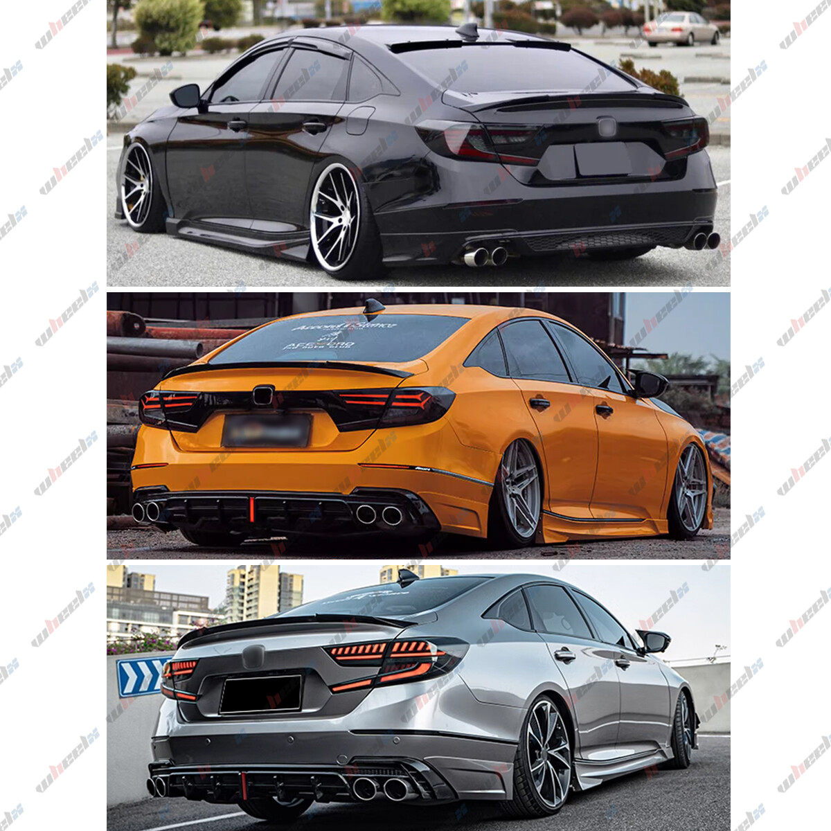 For 2018-2022 Honda Accord JDM Style Painted Gloss Black Trunk Lid Spoiler Wing