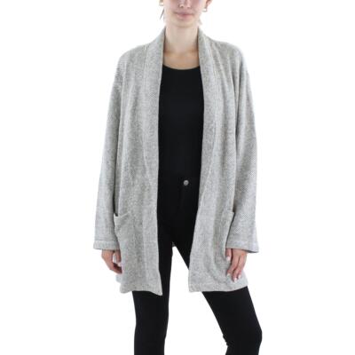 Женский кардиган-свитер с серым воротником Eileen Fisher, куртка XL BHFO 7794