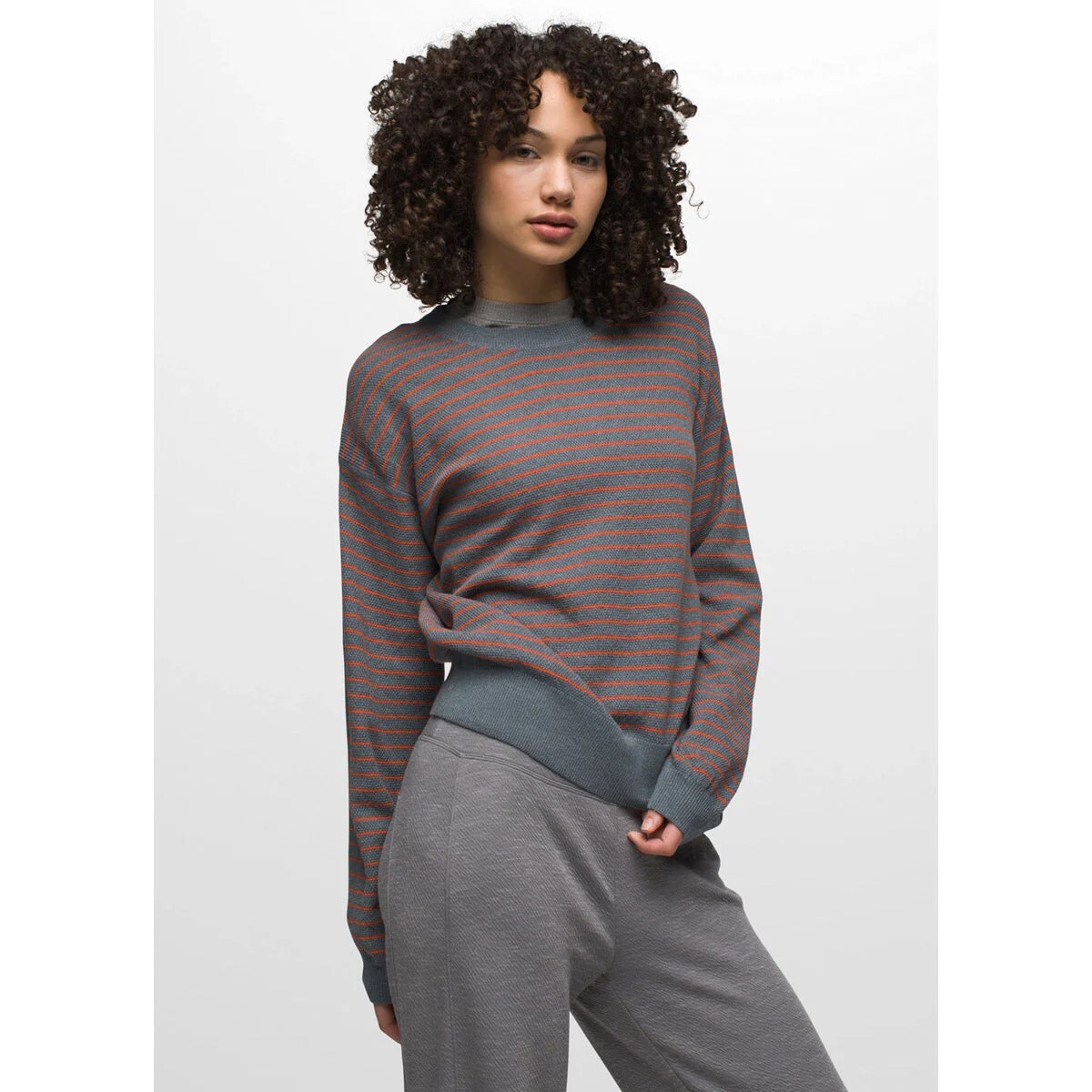 プラナ Prana Milani Crew Neck レディース Sweaters Spiced NEW prAna $89 WOMEN'S MILANI CREW NECK IN WEATHERED BLUE