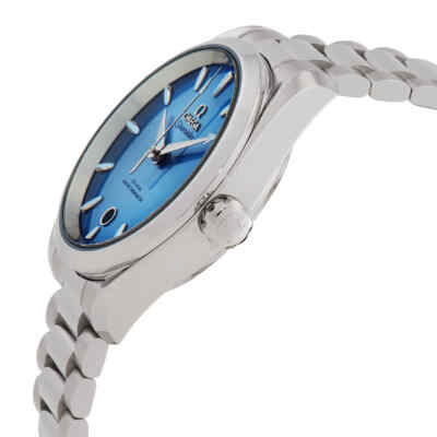 Pre-owned Omega Seamaster 38mm Automatic Chronometer Summer Blue Dial Men's Watch