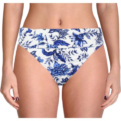 

Женские плавки Lauren Ralph Lauren белого цвета с цветочным принтом, разделяющие  BHFO 9646, White/blue
