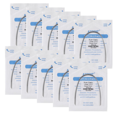 10X Dental Orthodontic Super Elastic Niti Round Arch Wires Natural/Ovoid/Square