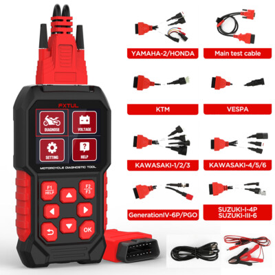 OBD2 Diagnostic Scanner Motorcycle Engine ABS TPMS IMMO All System Code Reader