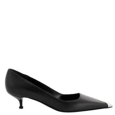 Pre-owned Alexander Mcqueen Black Leather Punk Pumps