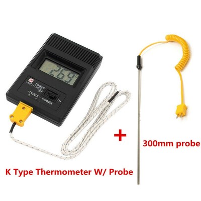 K-type Digital Thermometer LCD Screen Reliable Safe TM-902C With Probe
