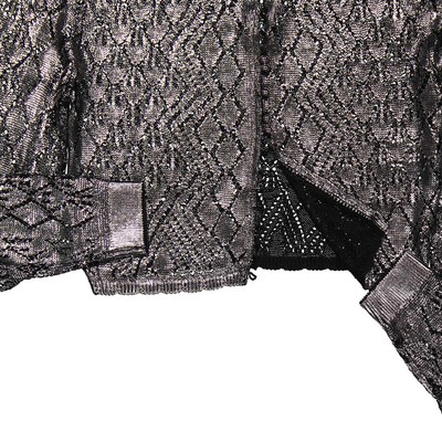 Pre-owned Rabanne Ladies Black Sequin-design Cropped Cardigan