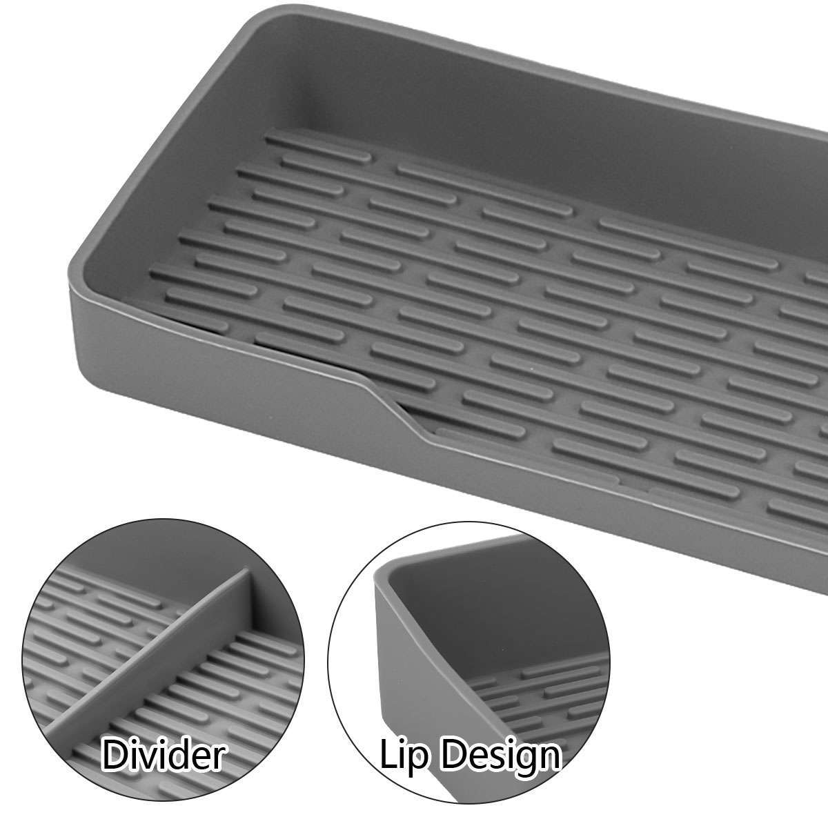 Magnetic Over The Stove Top Kitchen Shelf Non-Slip Silicone Spice Storage Rack