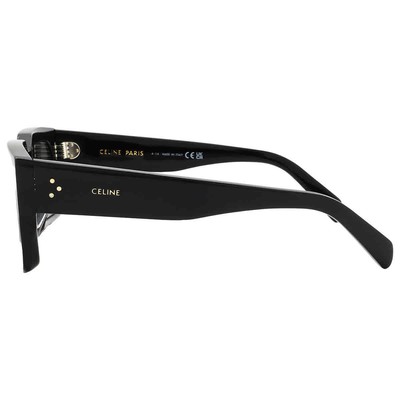 Pre-owned Celine Bold 3 Dots Grey Rectangular Ladies Sunglasses Cl40280u 01a 54 In Gray
