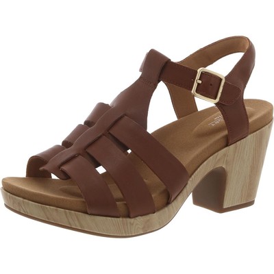 Rockport Женские коричневые туфли из искусственной кожи на блочном каблуке средней длины (B, M) BHFO 0214