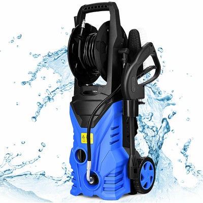 2030PSI Electric Pressure Washer Cleaner 1.7 GPM 1800W with Hose Reel Blue