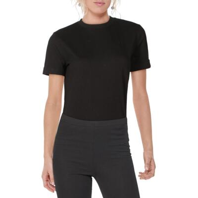 Danielle Bernstein Womens Cotton Cuff Sleeve Thong Bodysuit Shirt BHFO 3074