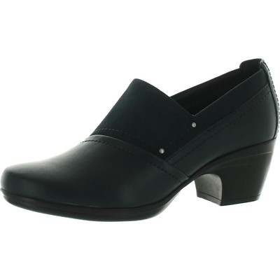 

Женские темно-синие кожаные ботильоны Clarks Emily Step 7, средние (B,M) BHFO 5546, Navy leather, Emily Step