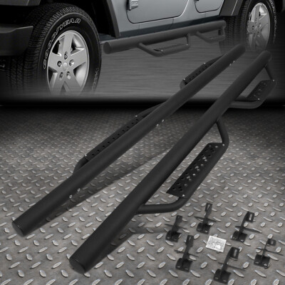 ДЛЯ 07-18 JEEP WRANGLER/JK 4DR 3 КРУГЛЫЕ ПОДНОЖКИ С ОТКИДЫВАЮЩЕЙСЯ БОКОВОЙ ПЛАНКОЙ