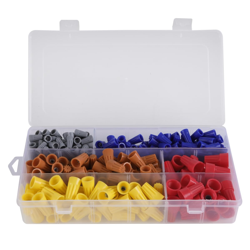 330PCS Wire Nuts Assortment Electrical Wire Connectors Kit Colorful Spring Inser