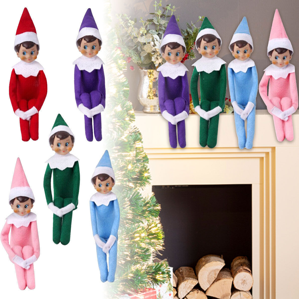 USA Elf On The Shelf Plush Toy | Novelty Long Bendy Christma