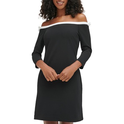 Женское облегающее платье с бантом выше колена от Карла Лагерфельда в Париже BHFO 4903