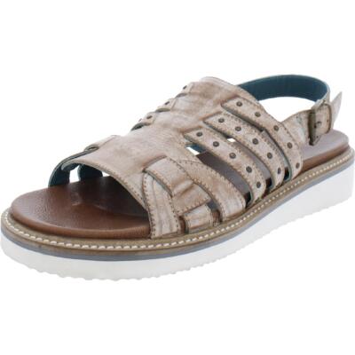

Roan by Bed Stu Женские кожаные сандалии с ремешком на пятке и пряжкой с гербом BHFO 6961, Pecan, Crest
