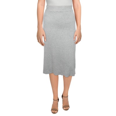 

DKNY Женская серая приталенная юбка-карандаш миди без застежек  BHFO 0368, Frost grey