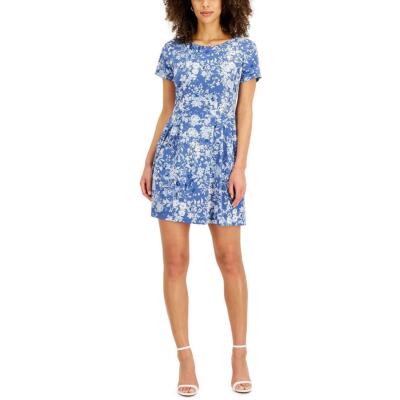 

Connected Apparel Женское платье с вырезом-лодочкой и карманами Fit - Flare Petites BHFO 4503, Джинса