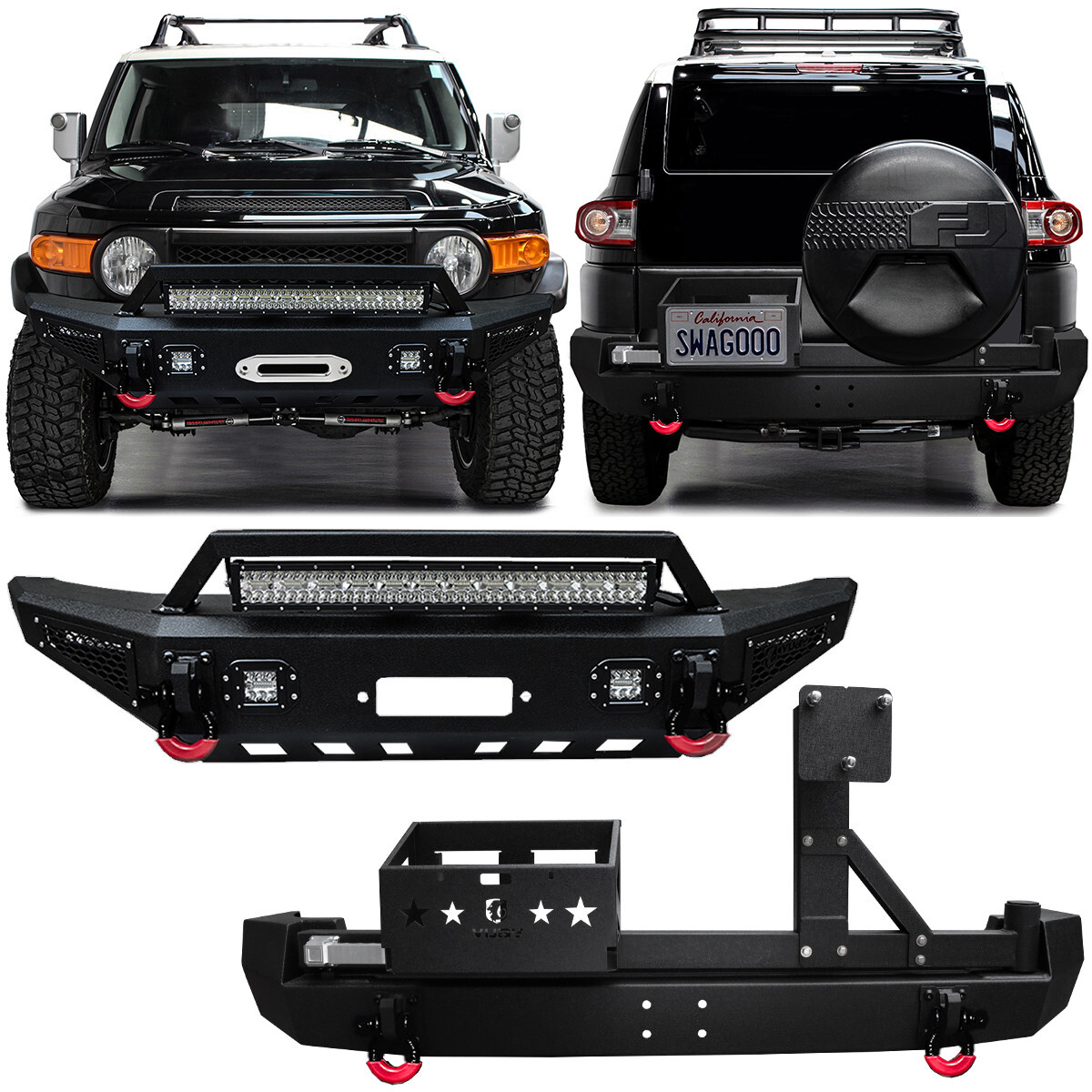 Vijay For 2007-2014 1st Gen FJ Cruiser Front or Rear Bumper With