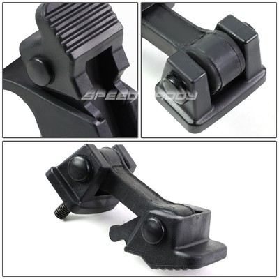 FOR 07-17 JEEP WRANGLER JK MATTE BLACK ABS PAIR HOOD LATCH LOCK CATCH+MOUNT KIT