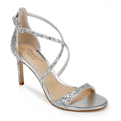 

Женские туфли-лодочки Jewel Badgley Mischka DIMITRA с блестящим ремешком на щиколотке BHFO 4826, Silver glitter, DIMITRA