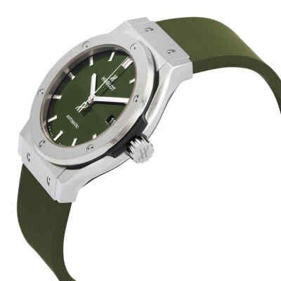 Pre-owned Hublot Classic Fusion Automatic Green Dial Men's Watch 542.nx.8970.rx