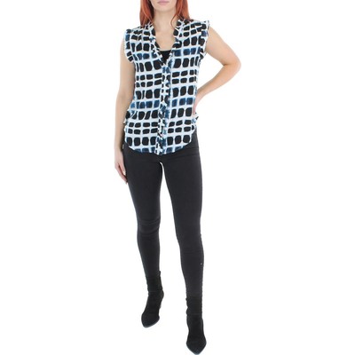 

Женская голубая блуза из полиэстера DKNY  BHFO 5963, Синий