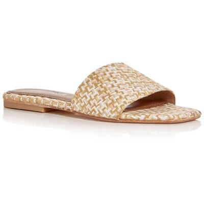 

Женские сандалии на плоской подошве Jeffrey Campbell Tropical Tan Flat 8 Medium (B,M) BHFO 3558, White tan raffia