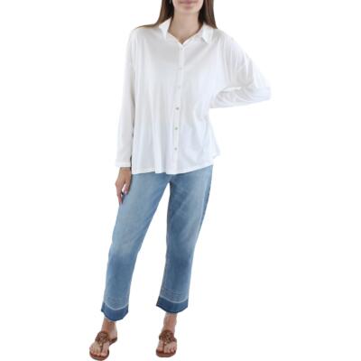

Женская белая рубашка на пуговицах из органического хлопка Eileen Fisher  BHFO 8847, Белый