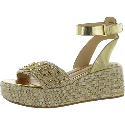 Franco Sarto Womens Terry 3 Gold Espadrilles Shoes 6.5 Medium (B,M) BHFO 7370