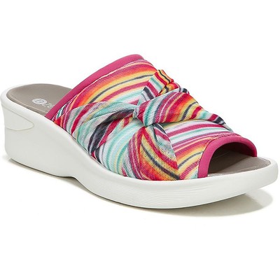 Женские босоножки на танкетке Bzees Womens Smile II розового цвета на каблуке 6,5 см (B,M) BHFO 9054