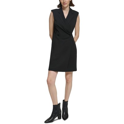 Женское платье-футляр с черным воротником Calvin Klein 16 BHFO 3973