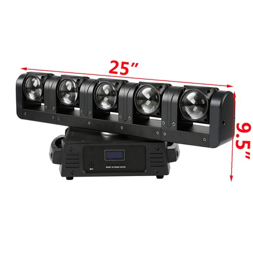 2pcs RGBW Stage Light 5 Moving head DJ Lights DMX 5x12W Beam LED Lighting party