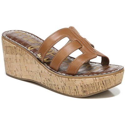 

Sam Edelman Женские кожаные пробковые сандалии без шнуровки на танкетке Ronie BHFO 7247, Ronie