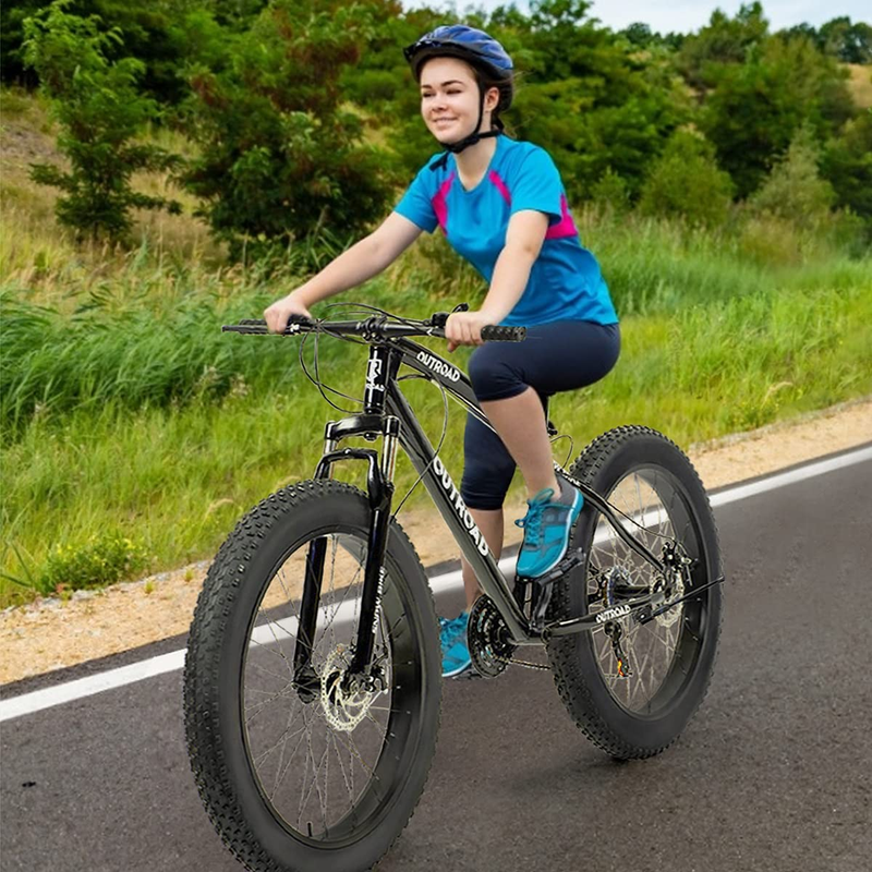 26 Inch Fat/Normal Tire Mountain Bike, 21 Speed with Dual Front Suspension, Doub