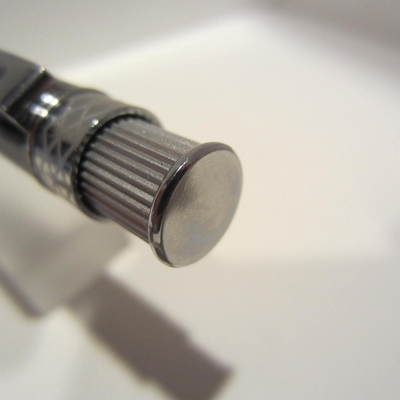 TERZETTI "MALIBU" GREY GUNMETAL Metal Large Heavy Ballpoint Pen-+ Velvet Pouch