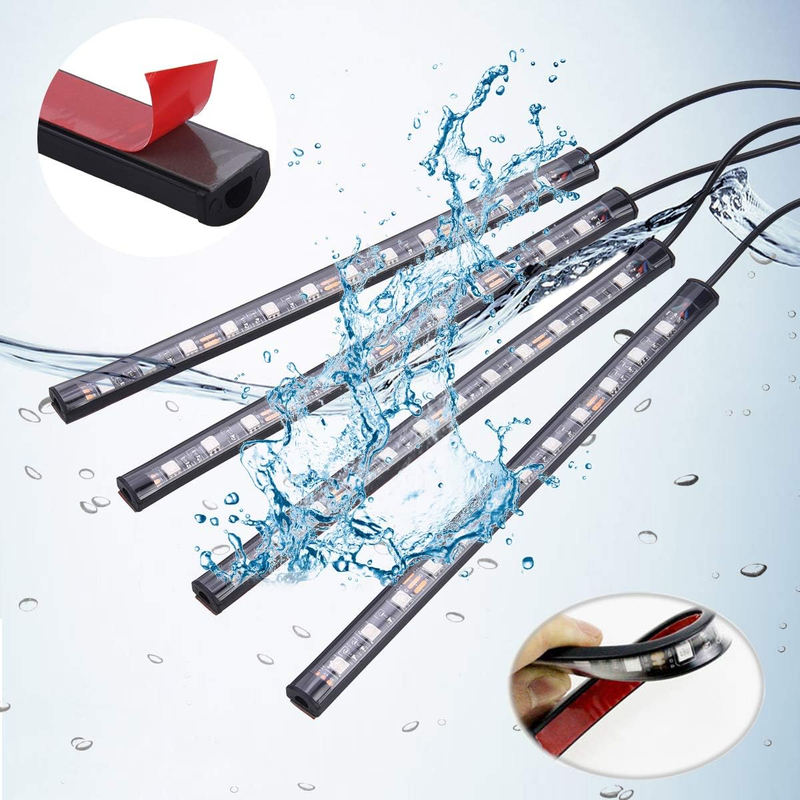Car Led Lights,  Car Interior Light, Remote Controller 48 LED USB Car Strip Ligh