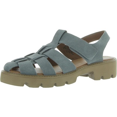 White Mountain Womens Glove Blue Cut-ut Ankle Strap 8.5 Medium (B,M) BHFO 6670