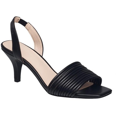 

Женские черные нарядные сандалии H Halston с открытой пяткой 8,5, средний (B,M) BHFO 4777, Черный, HHHK85DS
