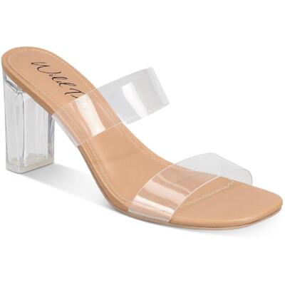 

Wild Pair Женские туфли без шнуровки на каблуке Zandriav с открытым носком 6 Medium (B,M) BHFO 8256, Clear vinyl