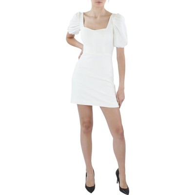 Короткое мини-платье French Connection Womens Berina белого цвета с квадратным вырезом горловины 6 BHFO 6317