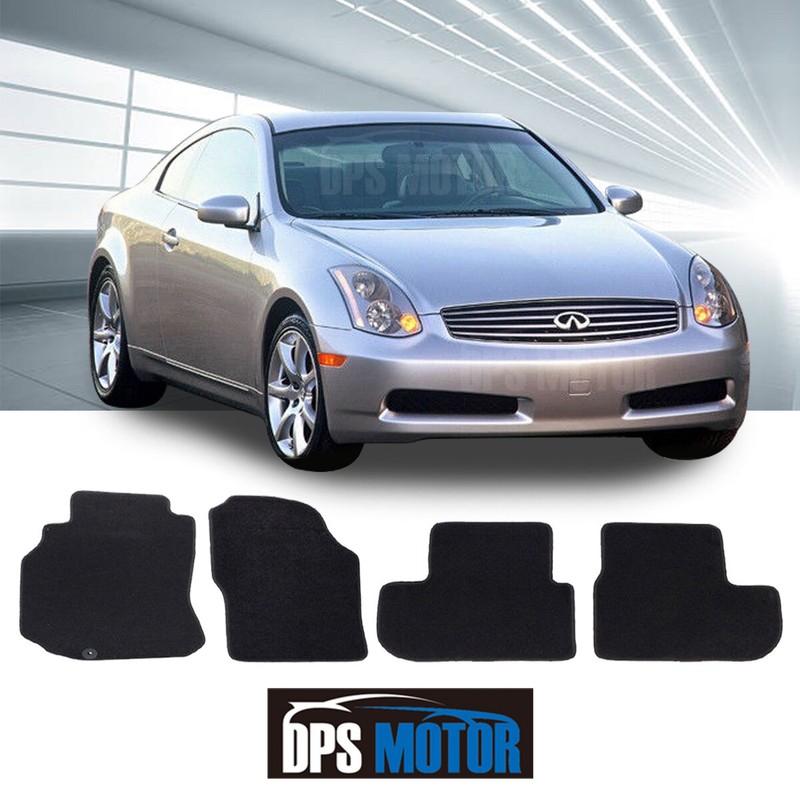 Black Carpet Floor Mats Front Rear 4 Pc Custom Fit For For 03 07