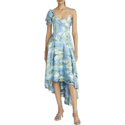 

Женское асимметричное платье миди с драпировкой Theia BHFO 3711, Delphinium