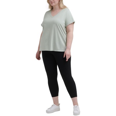 

Зеленая женская хлопковая футболка Calvin Klein Performance Athletic Plus  BHFO 8203, Sprig